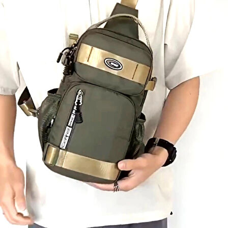 NEWİSH POLO ÇAPRAZ TEK KOL GÖĞÜS VE OMUZ SIRT ÇANTASI-CROSSBODY BAG HAKİ