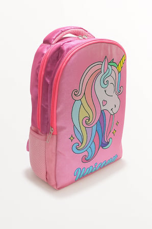 NEWFULL UNİCORN BASKILI KIZ SIRT OKUL ÇANTASI-2'Lİ SET (YENİ SEZON)-AÇIK PEMBE