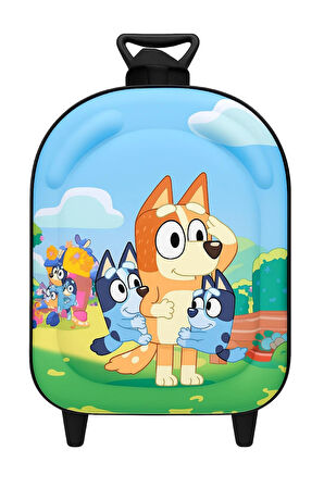 NEWFULL ÇEKÇEKLİ Erkek Çocuk  ANAOKUL SIRT ÇANTASI-AÇIK MAVİ