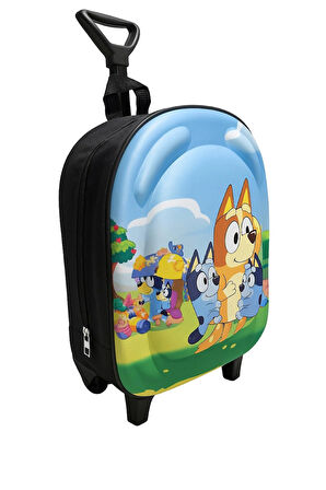 NEWFULL ÇEKÇEKLİ Erkek Çocuk  ANAOKUL SIRT ÇANTASI-AÇIK MAVİ