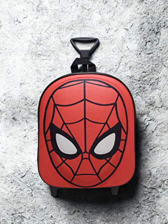 NEWFULL ÇEKÇEKLİ Erkek Çocuk  ANAOKUL SIRT ÇANTASI-KIRMIZI