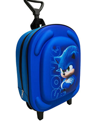 NEWFULL ÇEKÇEKLİ Erkek Çocuk  ANAOKUL SIRT ÇANTASI-MAVİ MAVİ