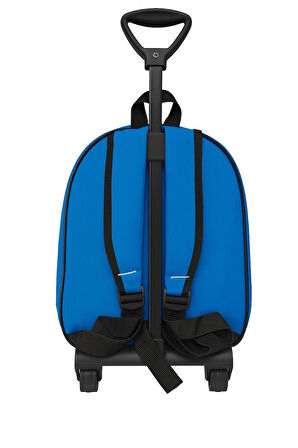 NEWFULL ÇEKÇEKLİ Erkek Çocuk  ANAOKUL SIRT ÇANTASI-MAVİ MAVİ