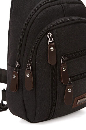 NEWİSH POLO Body Bag Usb Çıkışlı Çapraz Göğüs Ve Sırt Çantası-Kanvas 2334