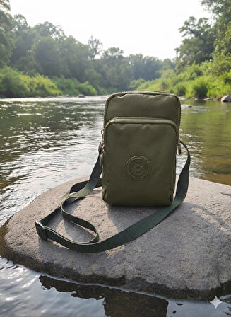 NEWİSH POLO KADIN KRİNKIL AYARLANABİLİR ASKILI POSTACI OMUZ ÇANTASI-HAKİ