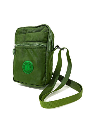 NEWİSH POLO KADIN KRİNKIL AYARLANABİLİR ASKILI CEPLİ POSTACI OMUZ ÇANTASI-HAKİ