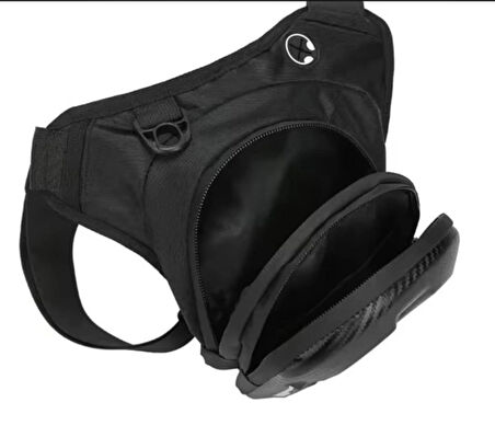 NEWİSH POLO UNİSEX AYARLANABİLİR ASKILI KULAKLIK ŞARJ KABLO ÇIKIŞLI MOTORCU BEL BACAK ÇANTASI - PORT BAG