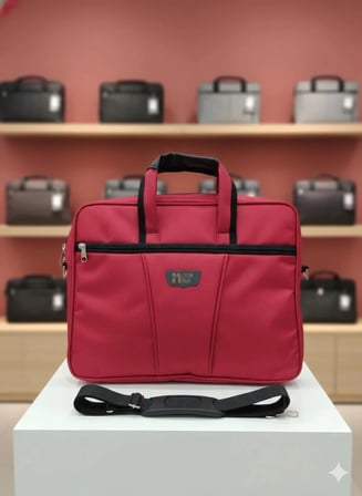 NEWFULL NOVA 17 İNÇ LAPTOP NOTEBOOK DİZÜSTÜ BİLGİSAYAR EVRAK ÇANTASI-KIRMIZI