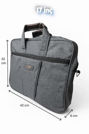 NEWFULL NOVA 17 İNÇ LAPTOP NOTEBOOK DİZÜSTÜ BİLGİSAYAR EVRAK ÇANTASI-ANTRASİT