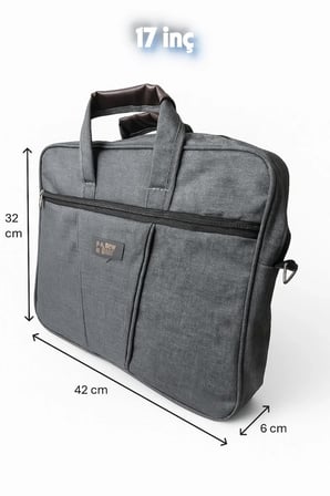 NEWFULL NOVA 17 İNÇ LAPTOP NOTEBOOK DİZÜSTÜ BİLGİSAYAR EVRAK ÇANTASI-ANTRASİT