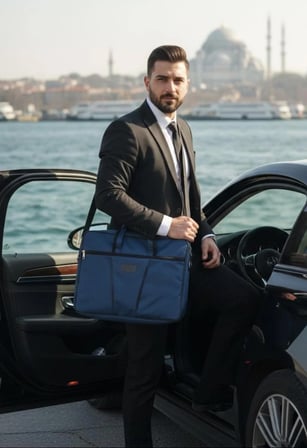 NEWFULL NOVA 17 İNÇ LAPTOP NOTEBOOK DİZÜSTÜ BİLGİSAYAR EVRAK ÇANTASI-LACİVERT