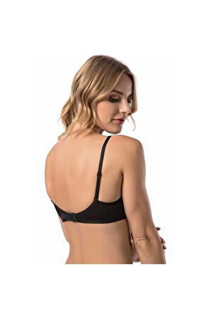 Kadın Siyah Desteksiz Balenli Sütyen