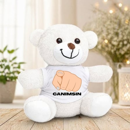 Sevgiliye ve Arkadaşa Hediye "Canımsın" Tasarımlı Peluş Oyuncak Ayı