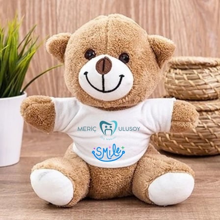 Diş Hekimine Özel Meslek Hediyesi İsimli Peluş Oyuncak Ayı