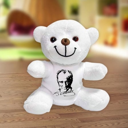 Atatürk Portreli Ve İmzalı Peluş Ayıcık