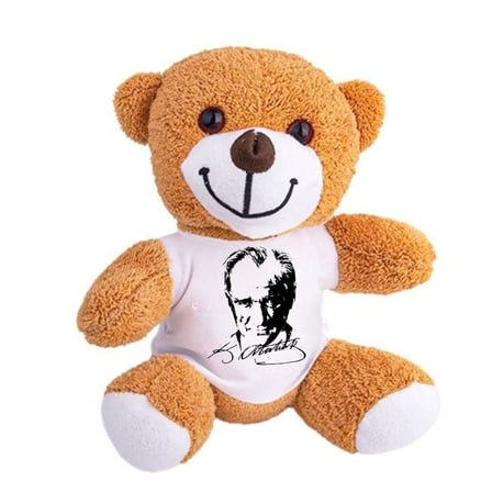 Atatürk Portreli Ve İmzalı Peluş Ayıcık