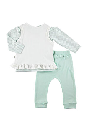 Bebek The Elephant In The Swing Yelek Pijama Alt Üst 3lü Takım