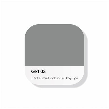 Akrilik Su Bazlı Silinebilir İç Cephe Duvar Boyası, 200ml, Özel Mat, Silikon Katkılı - 2023 Summer Palette - (Gri 03)