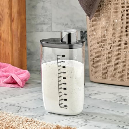Hava Geçirmez Vakumlu Deterjan Saklama Kabı - Kendinden Ölçekli Vakum Kapaklı Deterjanlık 2100 ml