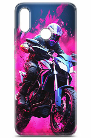 Huawei P Smart 2019 uyumlu Otomoto 20 Koruma Cross Yarışçı Kask