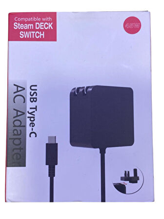 Steamdeck Nintendo Switch Uyumlu 45W 5V-9V12V-15-20V 3A Şarj Cihazı