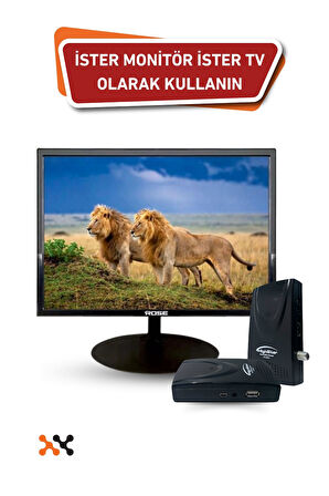  19" 49 Ekran Karavan - Tekne - Yat Lcd Monitör Tv Ve Highstar Dahili Wifili Uydu Alıcısı