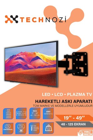 Tüm Markalar Ile Uyumlu Televizyon Duvar Asma Aparatı 19'' 49'' Led-lcd Hareketli Askı Aparatı