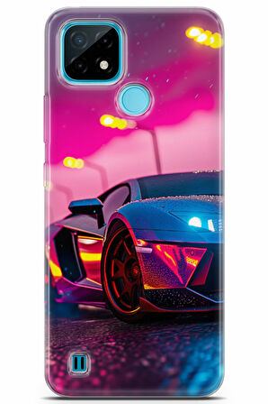 Realme C21 uyumlu Otomoto 13 HD Tasarım Lamborghini