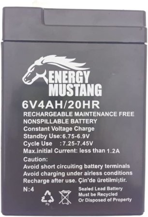 6 Volt 4 Amper Bakımsız Kuru Akü 6v 4 Ah 2021 Üretim Yılı