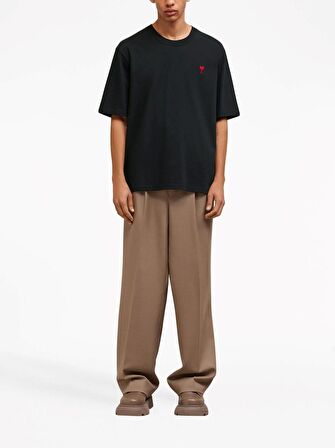 The Champ  Kalp Tasarım Baskılı Siyah Unısex T-Shirt