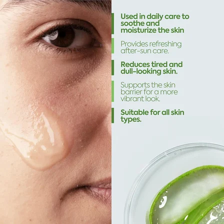 Clasy Care Aloe Vera Jel Maske - Kolajen ve Retinol ile Nemlendirici Yüz Maskesi - Güneş Yanığına Karşı Ferahlatıcı Bakım - Seyahat Boyu