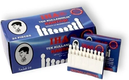 Iha Tek Kullanımlık Kibrit Kan Taşı 1 Paket/24 Kart/480 Adet Tek Kullanımlık Kantaşı