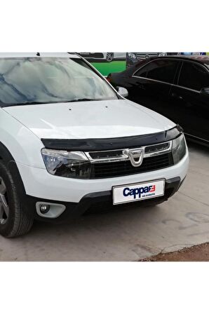 Dacia Duster Ön Kaput Koruma Rüzgarlığı 3mm Akrilik (ABS) Parlak Siyah Deflektör 2010-2013