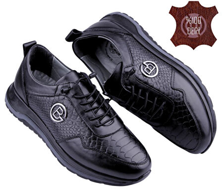 Hakiki Deri • Özel Dokulu Tasarım • Ortopedik Ultra Hafif Erkek Ayakkabı (Premium Serisi)