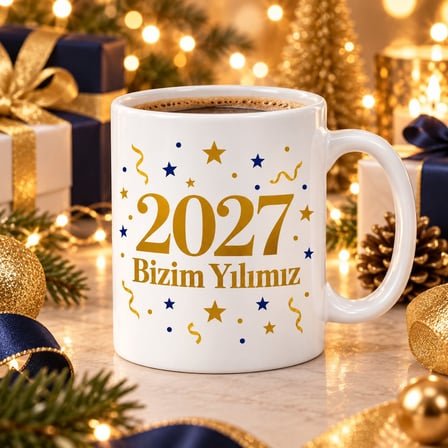2027 Bizim Yılımız Tasarımlı Porselen Kupa - MODEL 396
