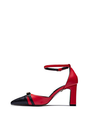 2020 Kadın Stiletto Sivri Burun Bilekten Baglamalı Tokalı Topuklu Ayakkabı