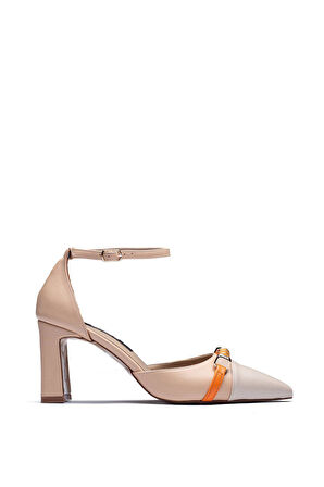 2020 Kadın Stiletto Sivri Burun Bilekten Baglamalı Tokalı Topuklu Ayakkabı