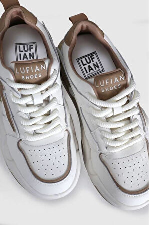 MAYA HAKİKİ DERİ 4CM KALIN TABAN SNEAKER SPOR AYAKKABI