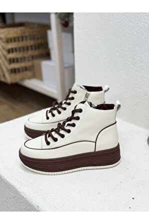 26K335 HAKİKİ DERİ KALIN TABAN FERMUARLI BOĞAZLI SPOR BOT