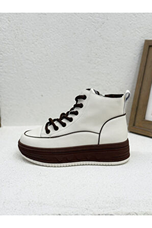 26K335 HAKİKİ DERİ KALIN TABAN FERMUARLI BOĞAZLI SPOR BOT