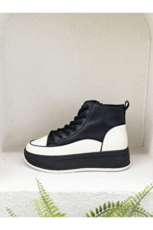 26K335 HAKİKİ DERİ KALIN TABAN FERMUARLI BOĞAZLI SPOR BOT