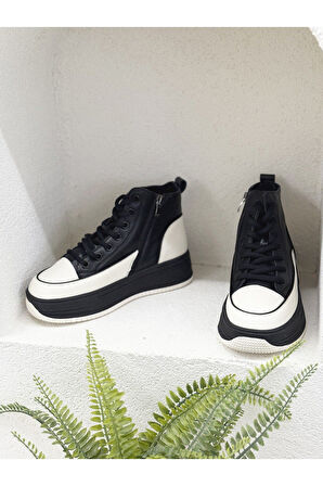 26K335 HAKİKİ DERİ KALIN TABAN FERMUARLI BOĞAZLI SPOR BOT