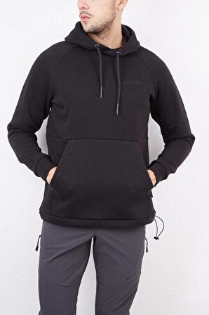 Alpinist Delta Kapşonlu Sweatshirt Siyah