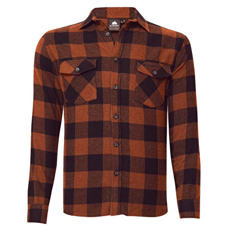 Alpinist Vejan Erkek Ekose Outdoor Gömlek Tarçın