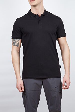 Alpinist Stratus Erkek Polo T-Shirt Siyah