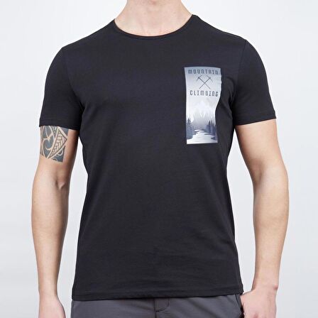 600606 Alpinist Lex Erkek T-Shirt Siyah XL