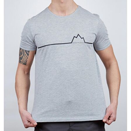 600609 Alpinist Nordic Erkek T-Shirt Gri Melanj S