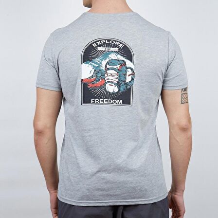 600609 Alpinist Nordic Erkek T-Shirt Gri Melanj S