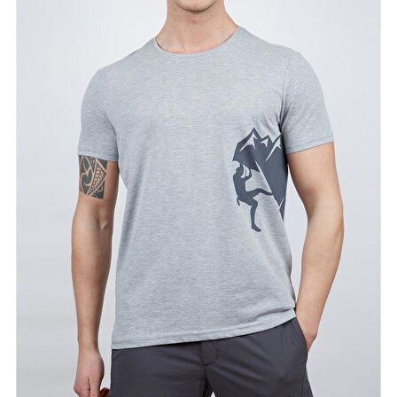 600611 Alpinist Camp Erkek T-Shirt Gri Melanj XL