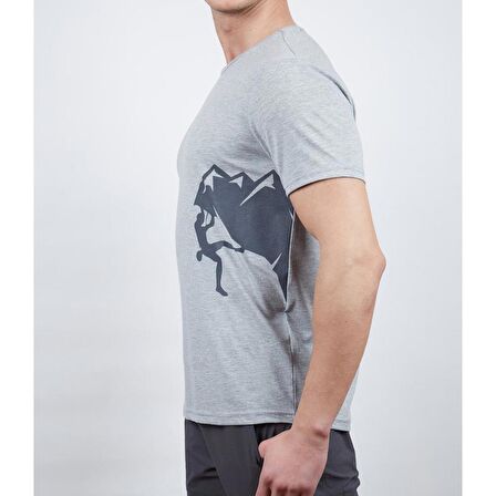 600611 Alpinist Camp Erkek T-Shirt Gri Melanj XL